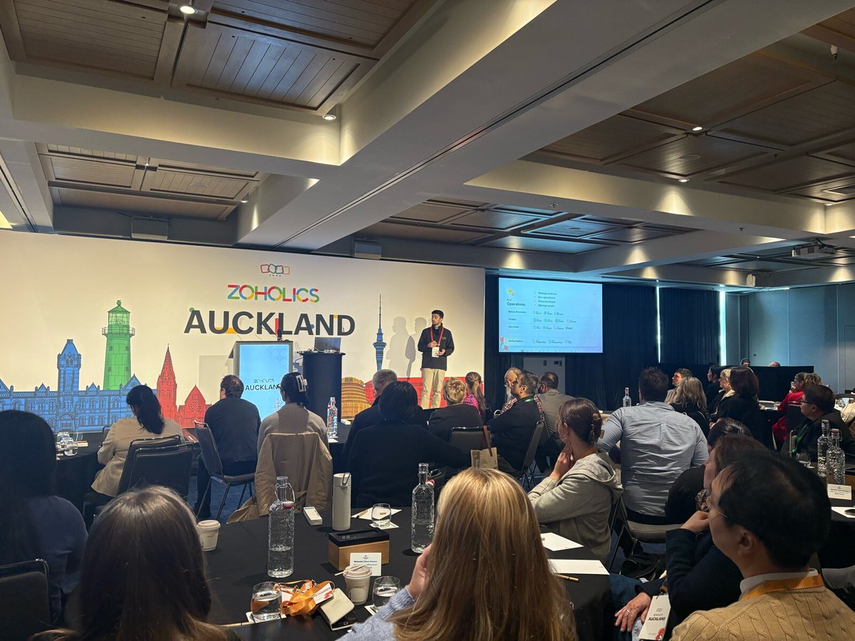 Kia Ora, Auckland! 🌟 Zoholics is off to a fantastic start with great energy and plenty of coffee. We have a big day ahead, packed with engaging sessions and productive conversations. 

Let’s make it an event to remember! 🙌

<a href="/Zoholics/">Zoholics</a>
