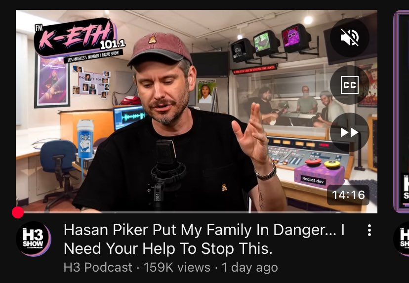 Hey <a href="/TeamYouTube/">TeamYouTube</a> <a href="/YouTube/">YouTube</a> Ethan Klein (H3Podcast) and Destiny are endangering/threatening another one of your creators, Hasan Piker (Hasanabi) via targeted harassment campaign. When will you stop supporting this?! TAKE ACTION BEFORE SOMETHING HAPPENS.