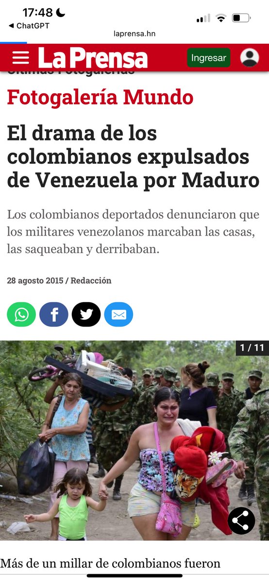 10 años de infamia. 

En agosto de 2015, más de 20.000 colombianos fueron expulsados de Venezuela por orden de Nicolás Maduro. Diez años después, la impunidad es total: nunca hubo disculpas, reconocimiento de responsabilidad ni reparación para las familias que lo perdieron todo.