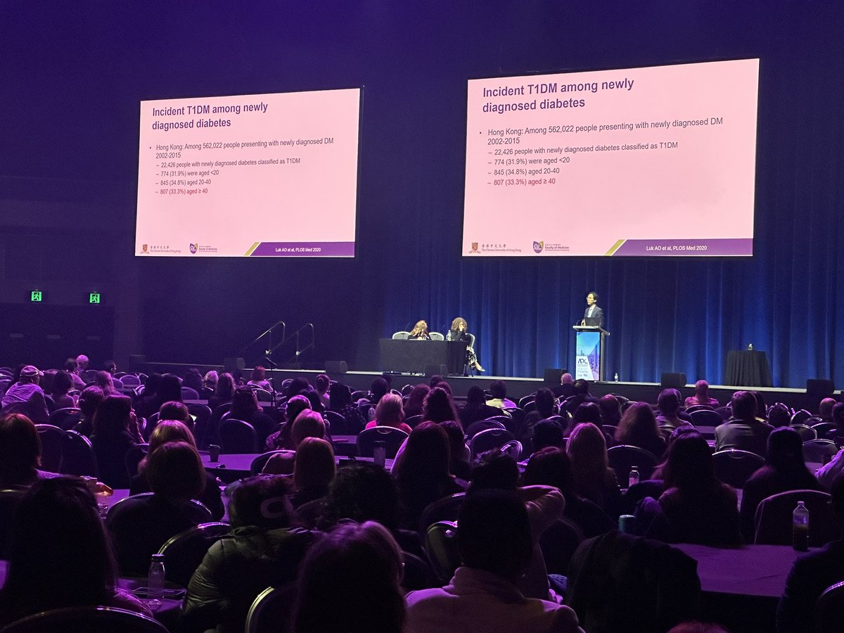 Amazing to note more adults diagnosed with #type1diabetes according to data presented by Prof Ronald Ma at #ADC2025. Test antibodies and Cpeptide at presentation. Don’t presume #type2diabetes