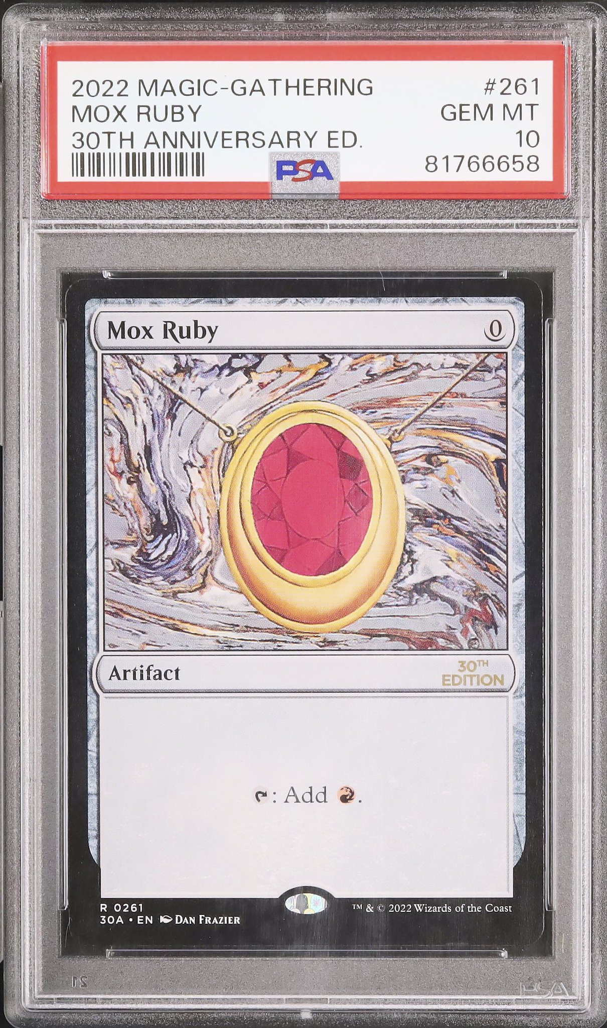 MTG Mox Ruby 旧枠30A PSA10連番 Mox Ruby Unlimited Edition PSA 10 BGS 9.5 Gem Mint MTG Magic