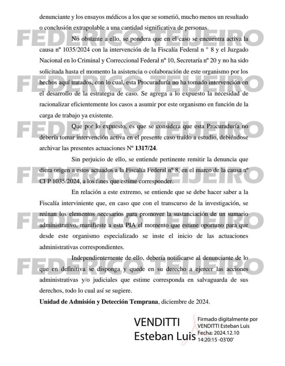 Federico Teijeiro (@federicodt) on Twitter photo 🚨FENTANILO CONTAMINADO
Lo mostré en <a href="/Rivadavia630/">Radio Rivadavia</a>, el 9 y 16/08/25.
📁Nélida Agustina Bisio, titular de ANMAT, falsificó actas de inspección en ensayos clínicos, para ocultar al menos un fallecido; entre otras irregularidades.
📁Esto fue confirmado en auditorías posteriores. 🚨FENTANILO CONTAMINADO
Lo mostré en <a href="/Rivadavia630/">Radio Rivadavia</a>, el 9 y 16/08/25.
📁Nélida Agustina Bisio, titular de ANMAT, falsificó actas de inspección en ensayos clínicos, para ocultar al menos un fallecido; entre otras irregularidades.
📁Esto fue confirmado en auditorías posteriores.