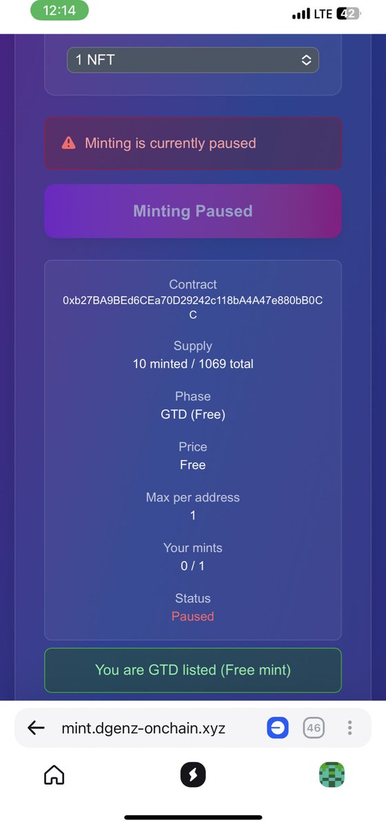 Mints we should be expecting this week 
1.
<a href="/gaib_ai/">GAIB 🟠 | RWAiFi</a> fremen Essence NFT mint on August 21st (free mint on ethereum)
Guaranteed Mint for top 200 depositors 
Checker here : aid.gaib.ai/nft
2. <a href="/2021calledback/">🎨 jpegs</a> free mint on ethereum network as well ,
Supply : 5000
WL : 2 per