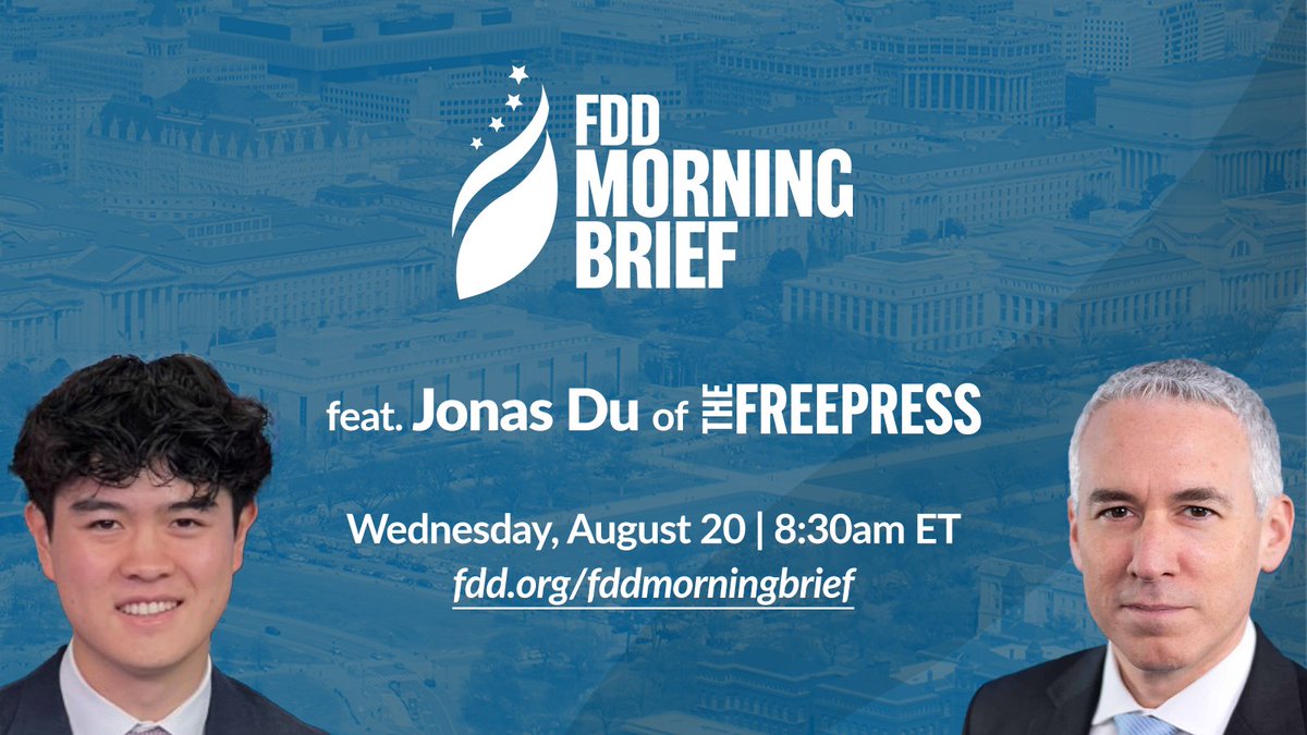 FDD (@fdd) on Twitter photo 🌤️ Tomorrow @ 8:30am ET!
<a href="/JonasYDu/">Jonas Du</a> of <a href="/TheFP/">The Free Press</a> joins <a href="/JSchanzer/">Jonathan Schanzer</a> on the FDD Morning Brief to unpack how some legacy media outlets distort coverage to the benefit of Hamas.
📽️ Watch on X or at: fdd.org/fddmorningbrief 🌤️ Tomorrow @ 8:30am ET!
<a href="/JonasYDu/">Jonas Du</a> of <a href="/TheFP/">The Free Press</a> joins <a href="/JSchanzer/">Jonathan Schanzer</a> on the FDD Morning Brief to unpack how some legacy media outlets distort coverage to the benefit of Hamas.
📽️ Watch on X or at: fdd.org/fddmorningbrief