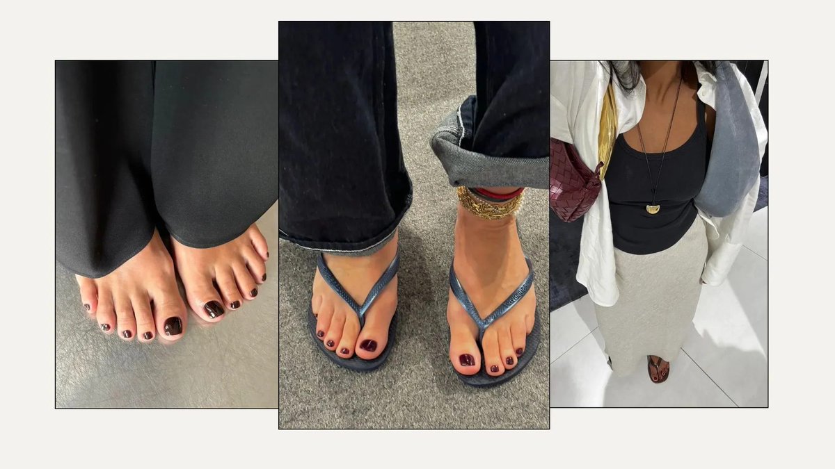 This pedicure has cool-girl appeal: whowhatwear.visitlink.me/-LYX3E