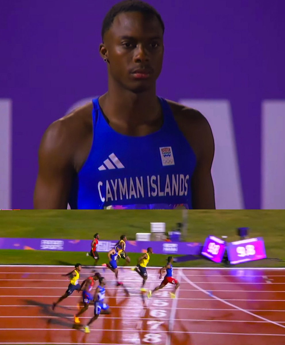 9.98s!!🔥
Games Record ☑️

Davonte Howell 🇰🇾 stormed to a new Personal Best (PB) of 9.98s (1.9) to win the men's 100m final at the Pan American Junior Games in Asuncion!

The fastest by a Caymanian since 2012 when Kemar Hyman set the National Record (9.95).

He broke the Games