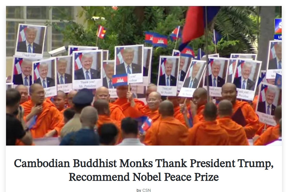 The Constitutionalist (@williamtheteach) on Twitter photo How many Peace Prizes will President Trump EARN? 
confirmedsource.com/cambodian-budd… How many Peace Prizes will President Trump EARN? 
confirmedsource.com/cambodian-budd…