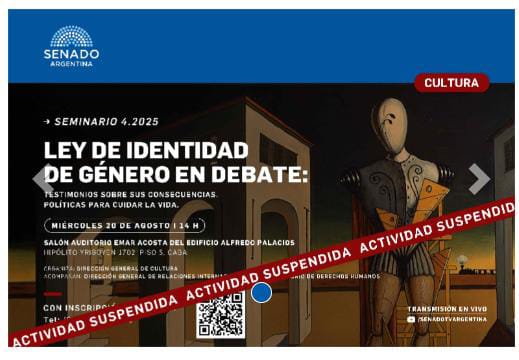 Ante el repudio, retrocedieron y suspendieron el seminario del oscurantismo 🔥