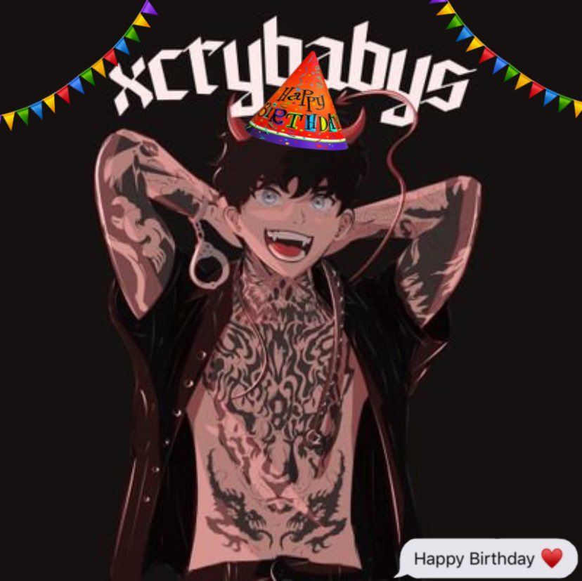 Las crybabys nos unimos a la mejor festividad del año!!🥳🥳 

Comenta , que es lo que más te gusta físicamente de cry?? Recuerda utilizar: 

FELIZ CUMPLE XCRY
#crycum26