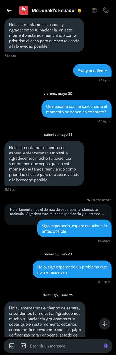 japiayala's tweet photo. Desde aproximadamente Mayo de este año @McDonalds_Ecu no se hace responsable por un pedido que me llegó quemado e imposible de comer, como siempre. Ni siquiera responde. @McDonalds @Arcsa_Ec @DEFENSORIAEC @GrupoKfcEcuador @teleamazonasec @ecuavisa https://t.co/gyDuSrcTcb