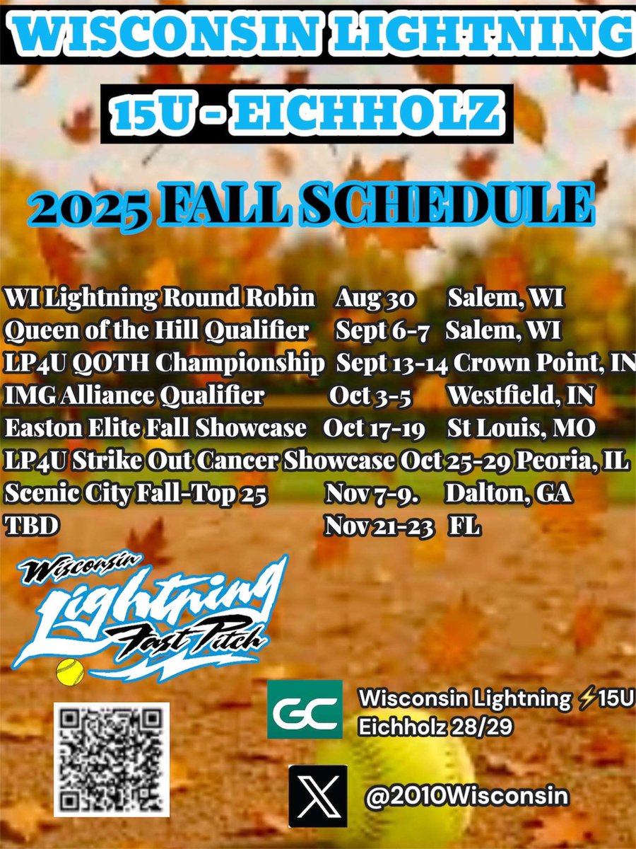 Fall schedule is out! Can’t wait to get back on the field! <a href="/2010Wisconsin/">Wisconsin Lightning 2010</a>