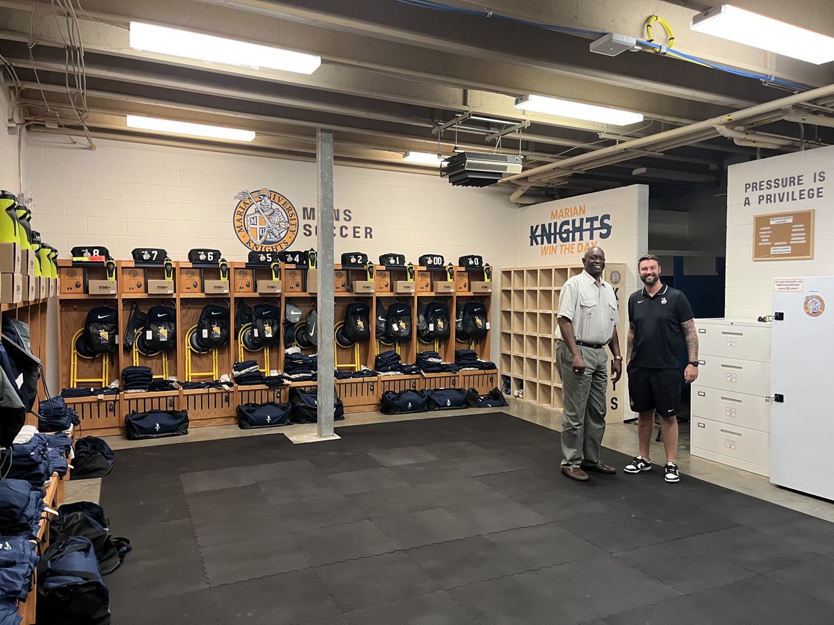 Dr. Kenith Britt (@mudrken) on Twitter photo <a href="/MarianMSOC/">Marian University Men's Soccer</a> New locker room, new season. Ready to watch some dominance by the Knights! <a href="/MarianMSOC/">Marian University Men's Soccer</a> New locker room, new season. Ready to watch some dominance by the Knights!