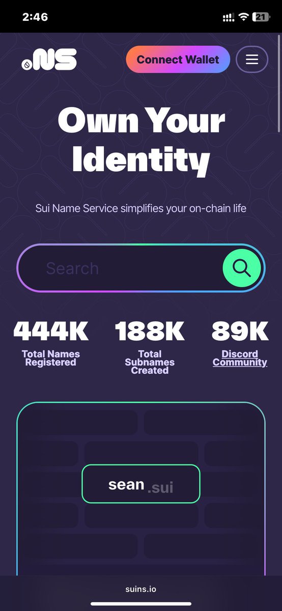 Lanny.sui (@luigi_noel86881) on Twitter photo Why be in the Sui Ecosystem without an identity🤔?
Your identity creates ground for you and it all begins with the SUI Name Service.
Follow @suinetworkghana, <a href="/ujunwaedeh/">UjuSays.Sui</a> and <a href="/SuiMoveAfrica/">SuiNetwork Africa</a> to help guide you on the journey.
Here’s a thread🧵 on what <a href="/SuiNSdapp/">Sui Name Service (SuiNS)</a> is all about. Why be in the Sui Ecosystem without an identity🤔?
Your identity creates ground for you and it all begins with the SUI Name Service.
Follow @suinetworkghana, <a href="/ujunwaedeh/">UjuSays.Sui</a> and <a href="/SuiMoveAfrica/">SuiNetwork Africa</a> to help guide you on the journey.
Here’s a thread🧵 on what <a href="/SuiNSdapp/">Sui Name Service (SuiNS)</a> is all about.