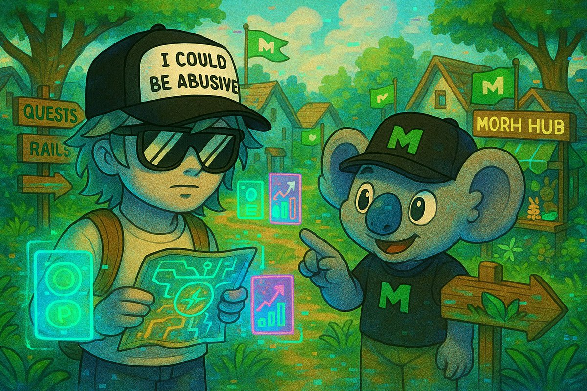 🧭 Tour of the <a href="/MorphLayer/">Morph</a> Hub

This is where you do quests, earn XP, and invite friends to add up reference points.

Two scoreboards = two ways to level up.

Let's see how to farm the right way, shall we? 💚

[1/12]