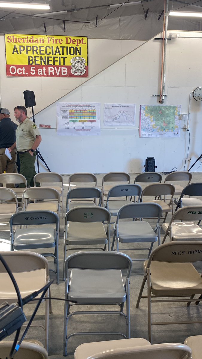 JoshMNBCMT's tweet image. In Sheridan for a meeting updating the public on the Cloutrest and Bivens fires in the mountains. Story tonight @NBCMontana at 10 #mtnews #mtfire