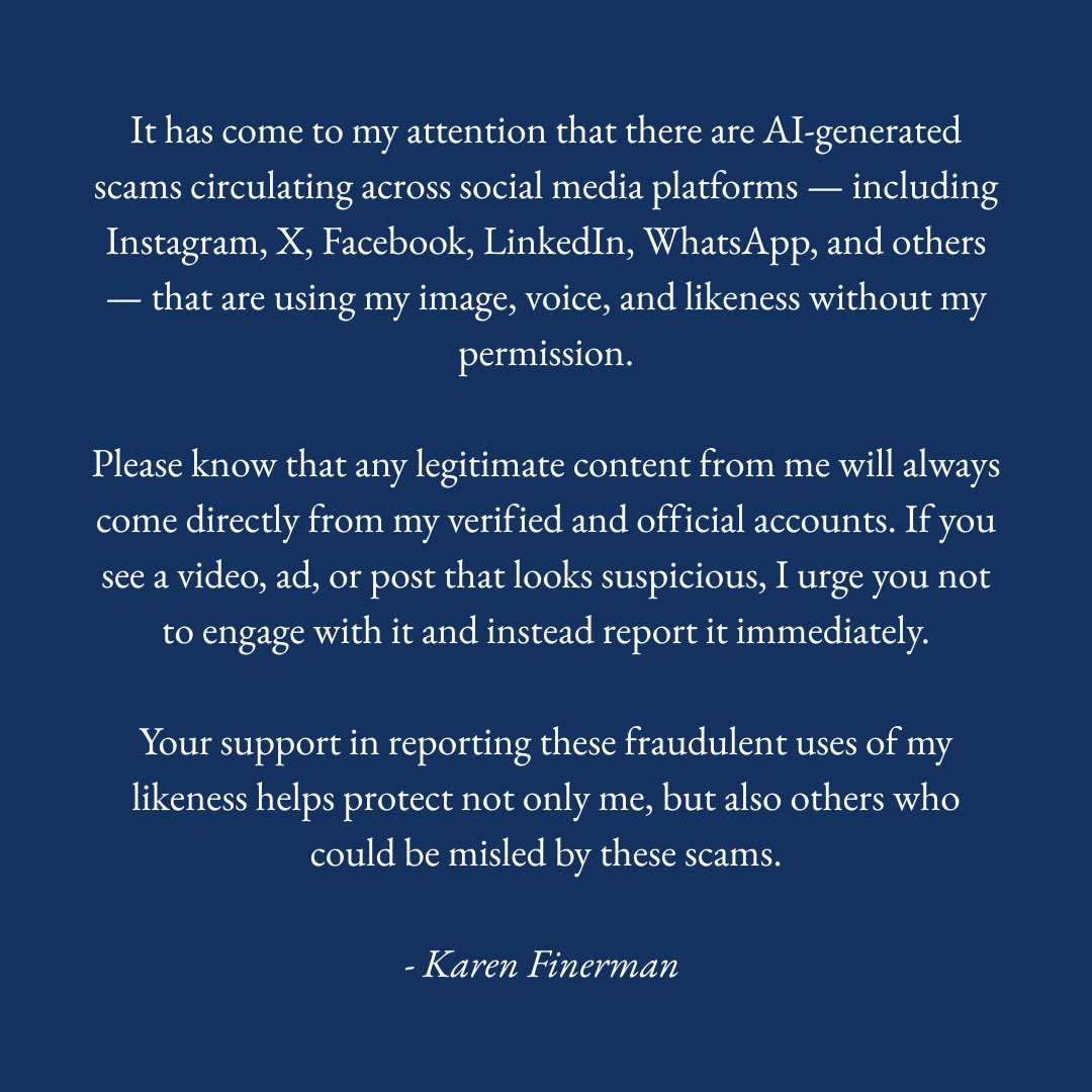 Thank you for helping me fight back against these AI-generated scams.