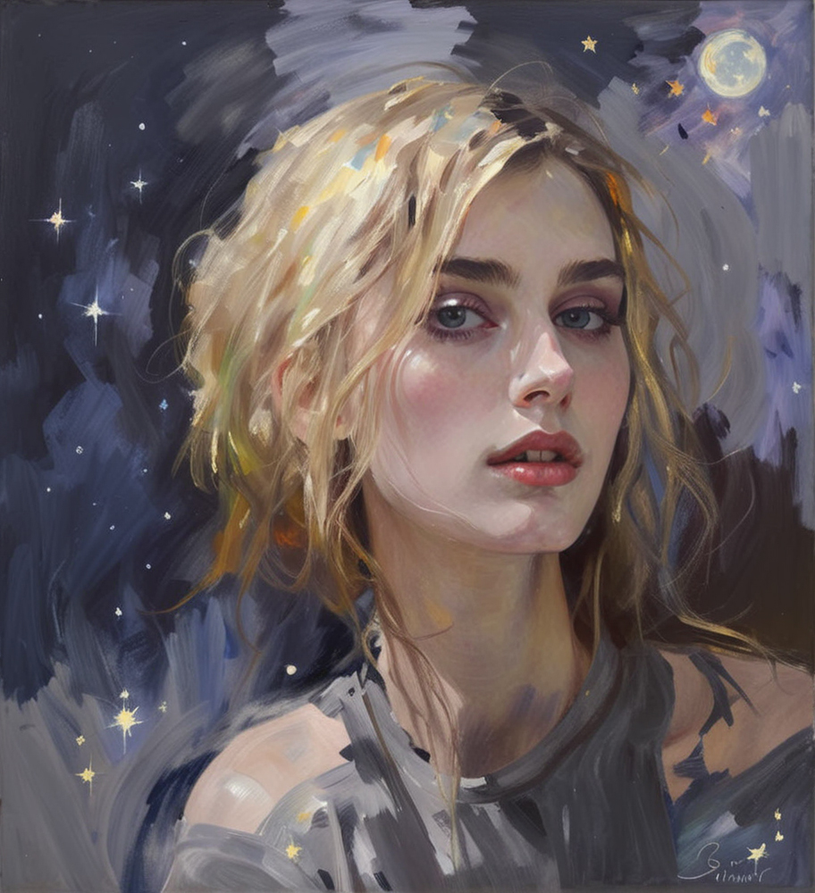 Another one of my hand painted pieces in a AI variant I never had the time to make haha this is addicting... Art is DEAD! Long live art!
