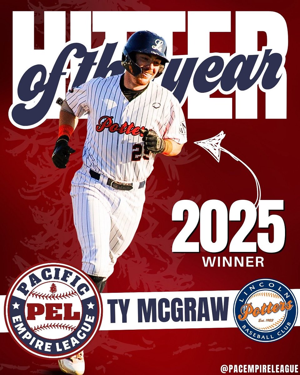 🏆PEL 2025 Co-Hitter of the Year Alert!🏆

Meet Ty McGraw <a href="/TyMcGraw5/">Ty McGraw</a> of the <a href="/lincolnpotters/">Lincoln Potters🦚</a> – the absolute beast who owned the plate this summer! An ability to separate balls and strikes with a good ability to put the barrel on the ball – his gap to gap approach and clutch vibes
