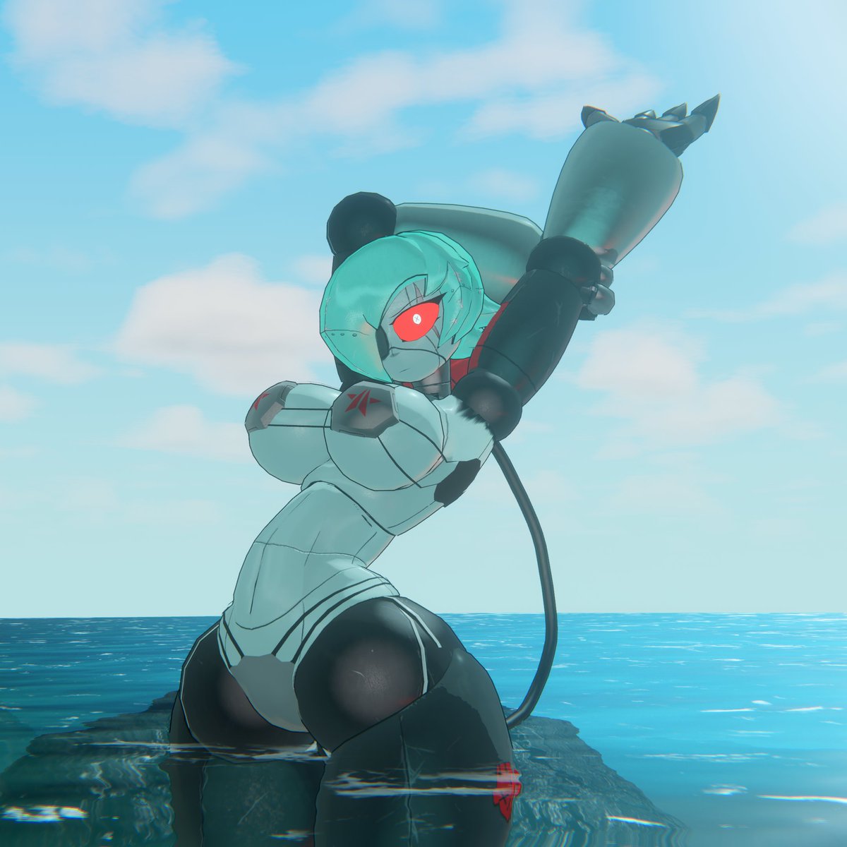 JallerArts's tweet image. Automaton beach episode (?)