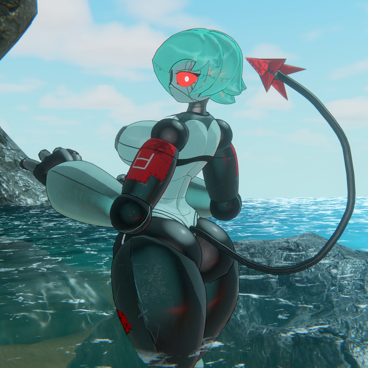 JallerArts's tweet image. Automaton beach episode (?)