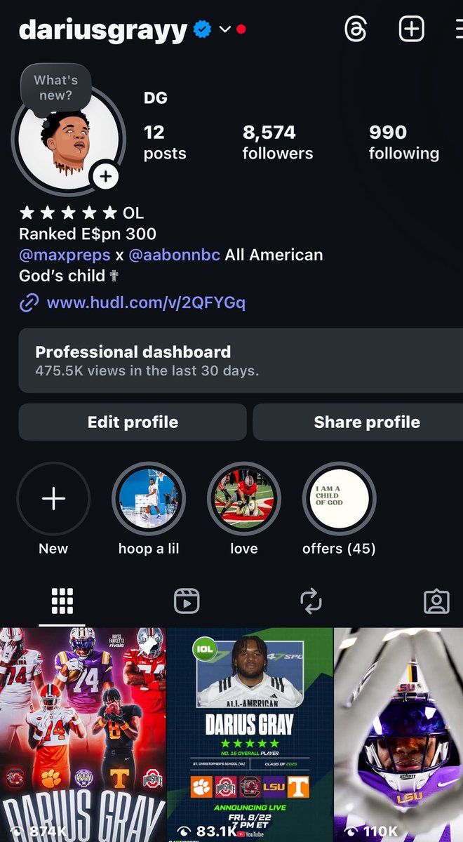 DG (@dariusgrayy_) on Twitter photo I will be live on instagram live as well! Make sure to go follow!! Friday 7pm. Thank you Lord!! <a href="/OhioStateFB/">Ohio State Football</a> <a href="/LSUfootball/">LSU Football</a> <a href="/Vol_Football/">Tennessee Football</a> <a href="/GamecockFB/">South Carolina Football</a> <a href="/ClemsonFB/">Clemson Football</a> I will be live on instagram live as well! Make sure to go follow!! Friday 7pm. Thank you Lord!! <a href="/OhioStateFB/">Ohio State Football</a> <a href="/LSUfootball/">LSU Football</a> <a href="/Vol_Football/">Tennessee Football</a> <a href="/GamecockFB/">South Carolina Football</a> <a href="/ClemsonFB/">Clemson Football</a>