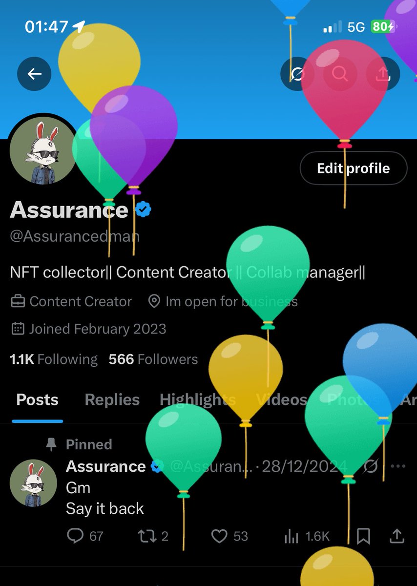 X gave me balloons 😅
Happy birthday to me ❤️