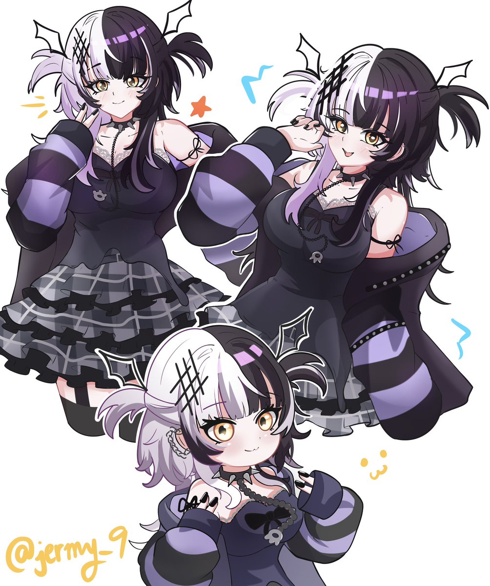 Shiori but even more goth! Based on the AVIOT earbud collab outfit!

#ShiorinSketch