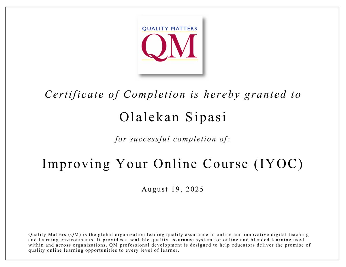 Dr. Sipasi🌟 (@sipasioa) on Twitter photo At <a href="/dickinsonstate/">Dickinson State University</a>, student success is our priority 🎓 Faculty just completed Improving Your Online Course training with Quality Matters (QM). Excited to apply what we’ve learned! Learn more 👉 dickinsonstate.edu At <a href="/dickinsonstate/">Dickinson State University</a>, student success is our priority 🎓 Faculty just completed Improving Your Online Course training with Quality Matters (QM). Excited to apply what we’ve learned! Learn more 👉 dickinsonstate.edu