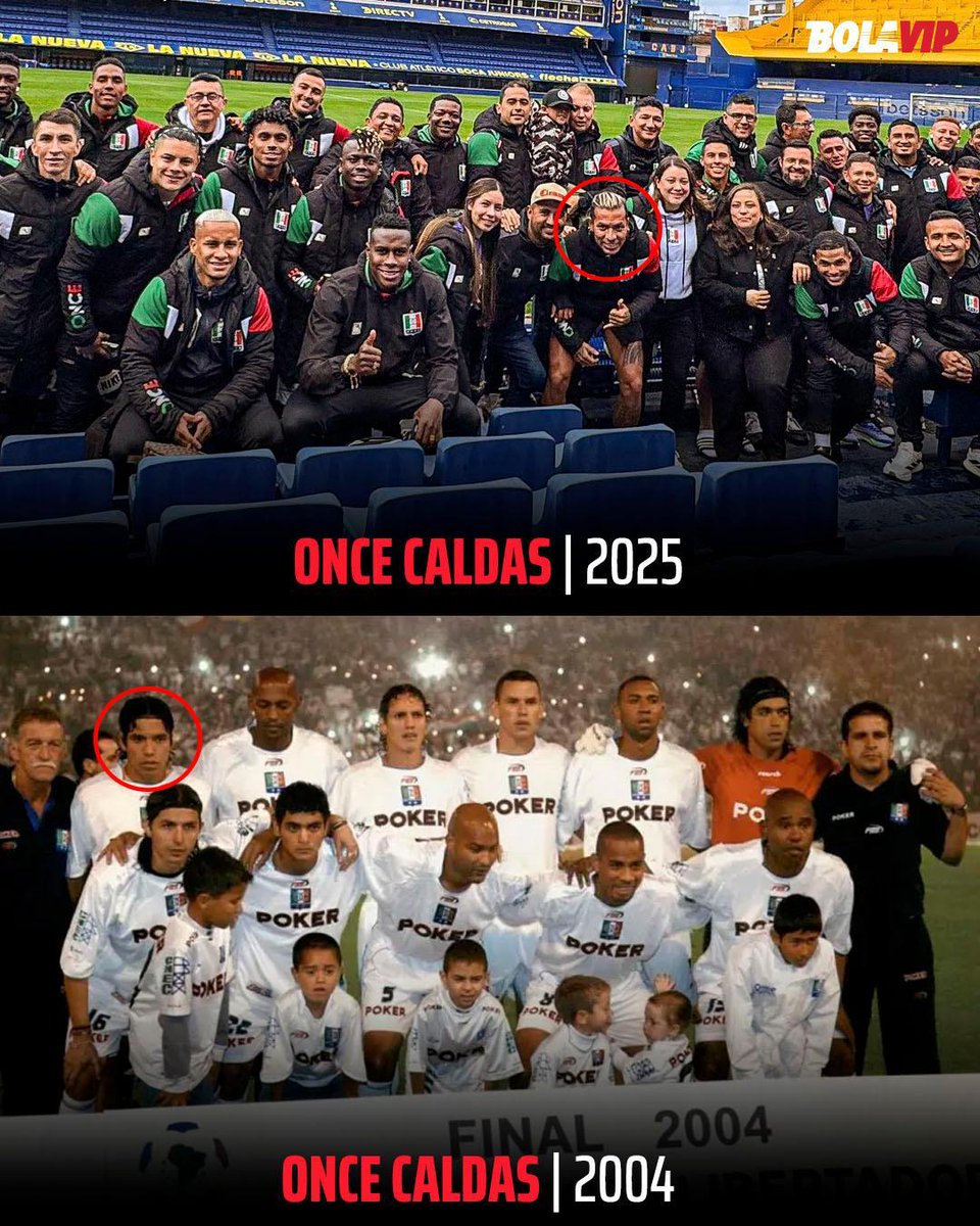 Once Caldas aprovechó para tomarse una foto en La Bombonera, donde 21 años atrás hicieron historia en la Libertadores. El único jugador que se mantiene de aquel equipo campeón es Dayro Moreno, quien marcó un DOBLETE para eliminar a Huracán de la Sudamericana.

INOXIDABLE 👑