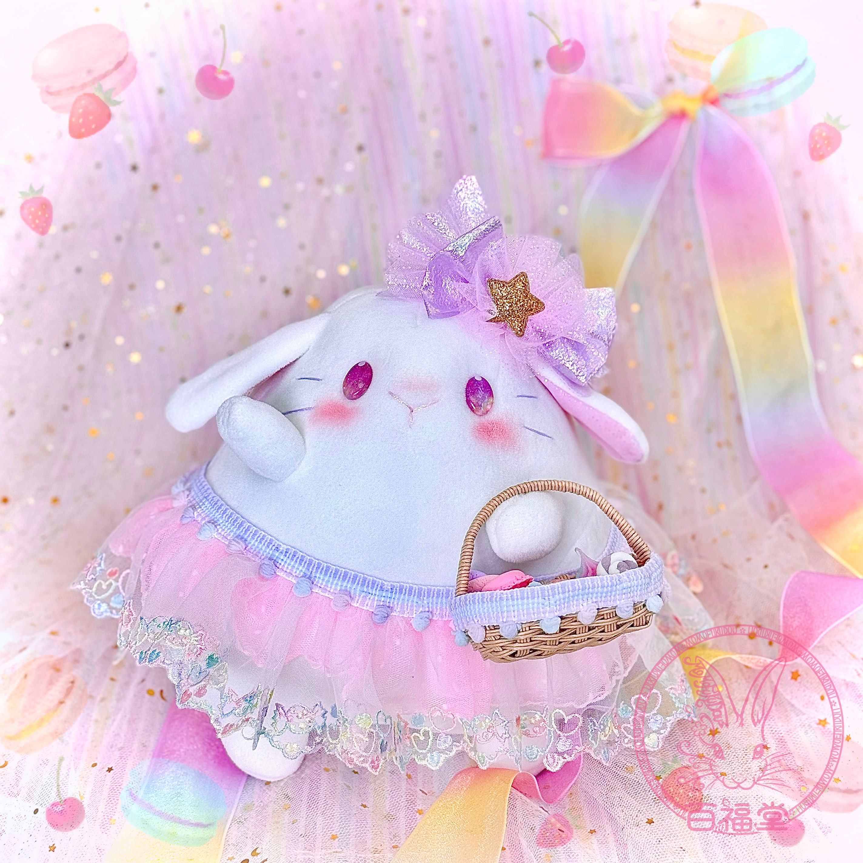 百福堂　うさぎのもっちー（ゆるうさもっちー）ぬいぐるみ　2個セット 百福堂 うさぎのもっちー（ゆるうさもっちー）ぬいぐるみ