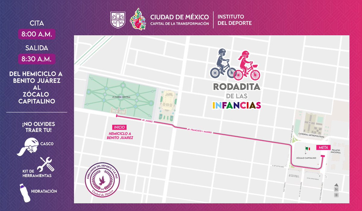 DeporteCDMX's tweet photo. ✨🚴‍♂️✨ Rodada Maratón 2025 y Rodadita de las infancias ✨👧👦
¡Dos experiencias, un solo evento lleno de energía, deporte y alegría!

#MaratónDeLaCiudadDeMéxicoTelcel2025
#CapitalDeLaTransformación https://t.co/zjx31Pi9ea