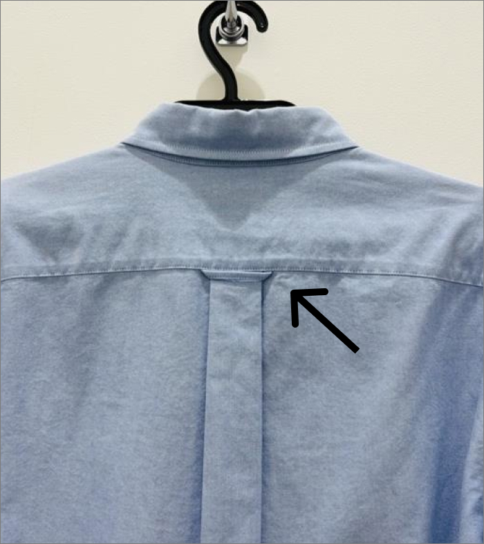 ユニクロのメンズオックスフォードシャツのこれ、なんのためについて