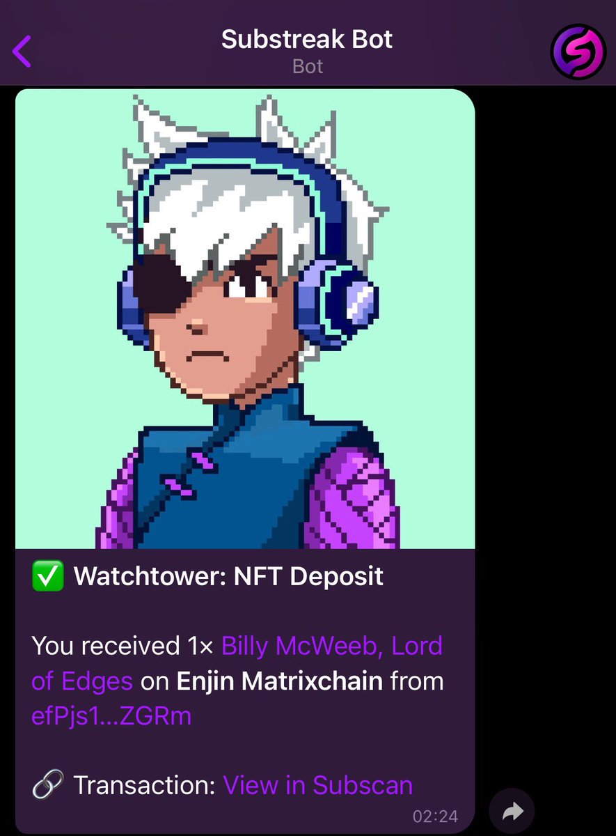 Still shaping the <a href="/substreak/">Substreak</a> Watchtower – not fully launched, but already powerful af! 🛡️

✅ Tracks 3 chains: Enjin Relay, Enjin Matrix, Polkadot Asset Hub
✅ Real-time monitoring of tokens + NFTs
✅ Fully aware of transfers, mints, burns &amp; marketplace listings
✅ Frostbridge