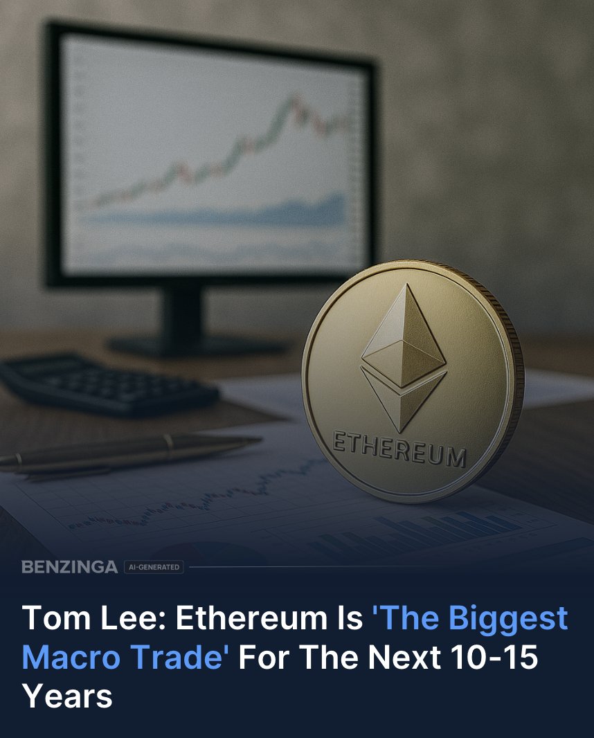 Ethereum could be the most important macro investment of the next decade,  according to Fundstrat co-founder Tom Lee. He sees its growth driven by the  rise of AI, the expansion of tokenized