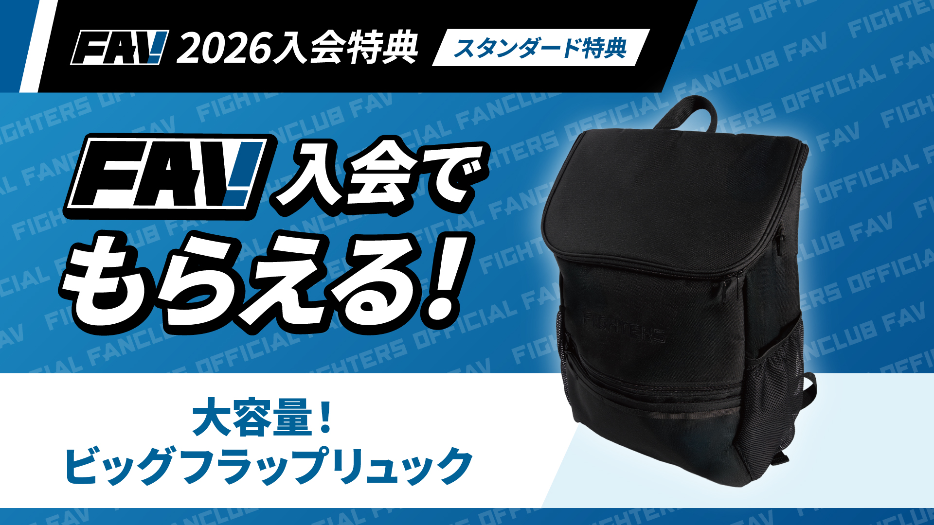 ファイターズFAV継続特典バックパック 9/6(金)FAV限定グッズの追加アイテムが交換開始！ | 北海道日本