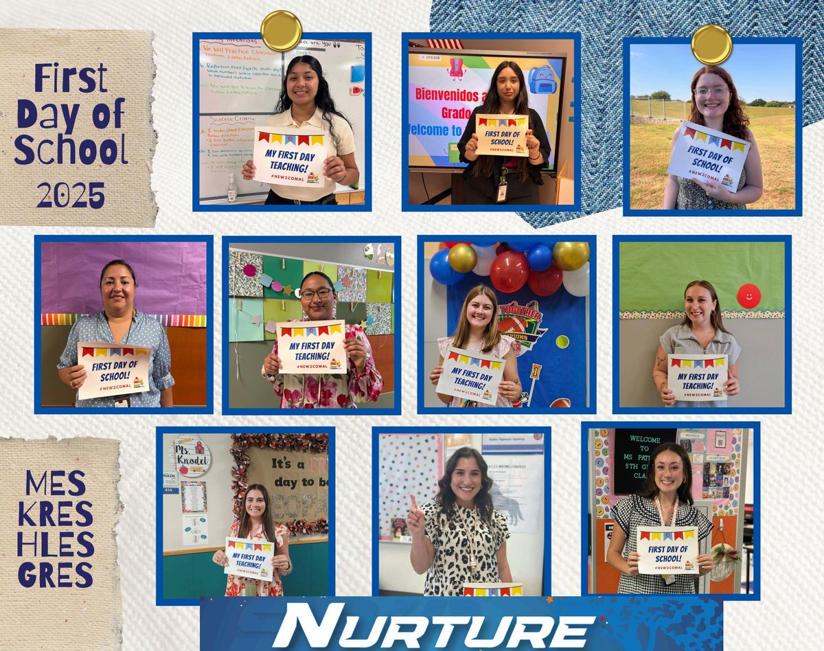 Comal ISD's incredible first-year teachers kicked off their very first day in the classroom today. 💙🍎 We’re so proud of you—Day 1 is just the beginning!!