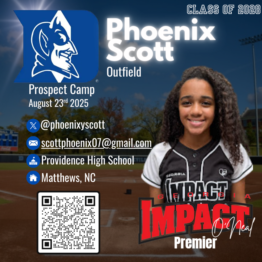 armoreliteoneal's tweet photo. The coaches at Duke have been to California, Colorado, and Kansas City to watch us play… now it’s @eg_kramer12  &amp; @phoenixyscott turn to step onto their turf at this weekends prospect camp. 🥎💙

Go get your Duke on ladies!  💪🔥

#ImpactStrong #DukeSoftball #BuiltForThis https://t.co/ml7cCigt4G