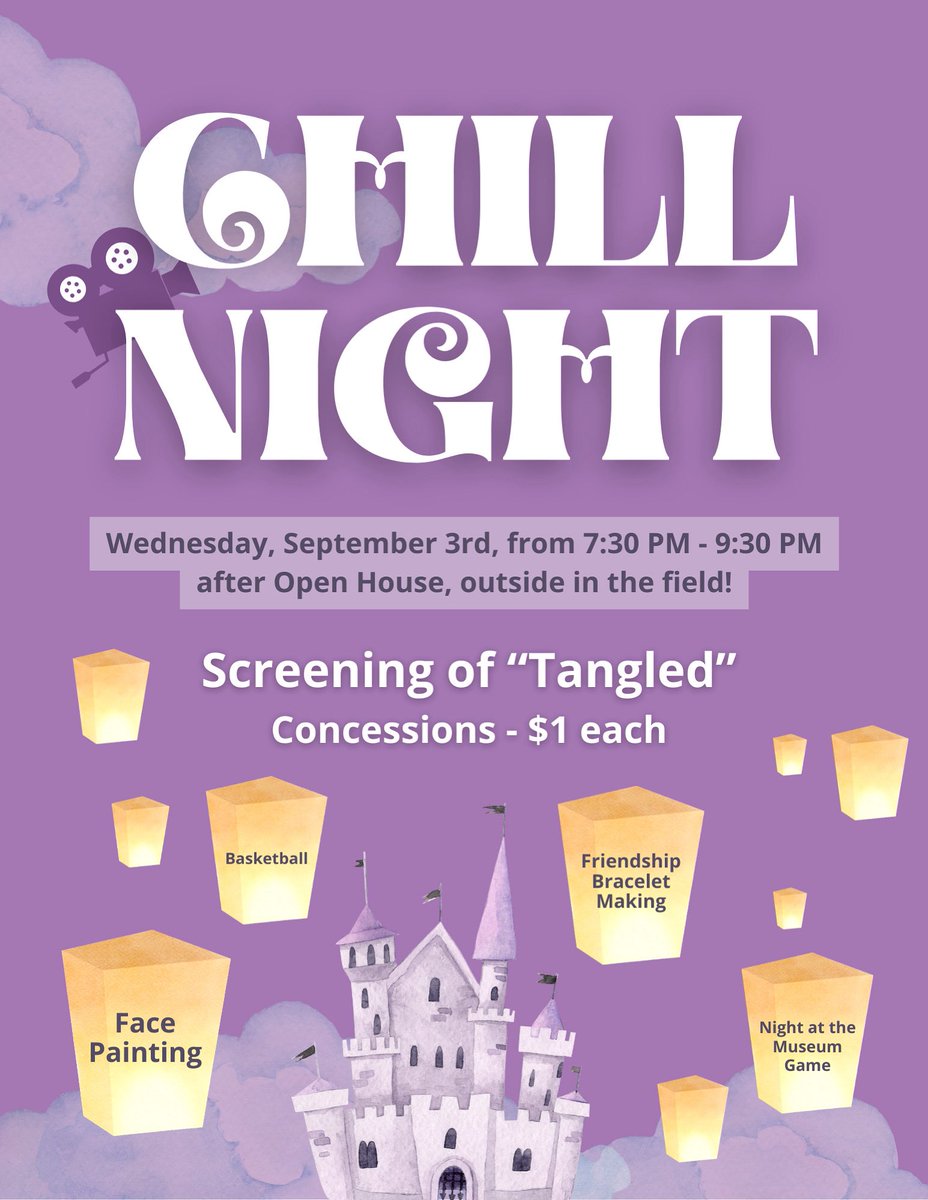 StuCo is hosting our annual chill night September 3rd after curriculum night! Join us out on the field for an amazing movie 🎬 and perhaps you’ll get to see the lights!! 🌟#nthclegacy #movienight🍿