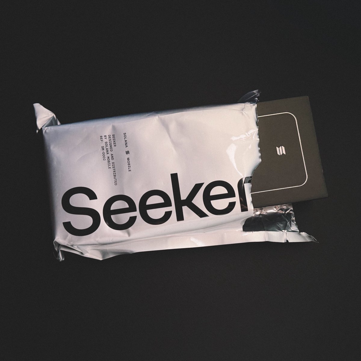 Unwrapped Solana Seeker phone packaging