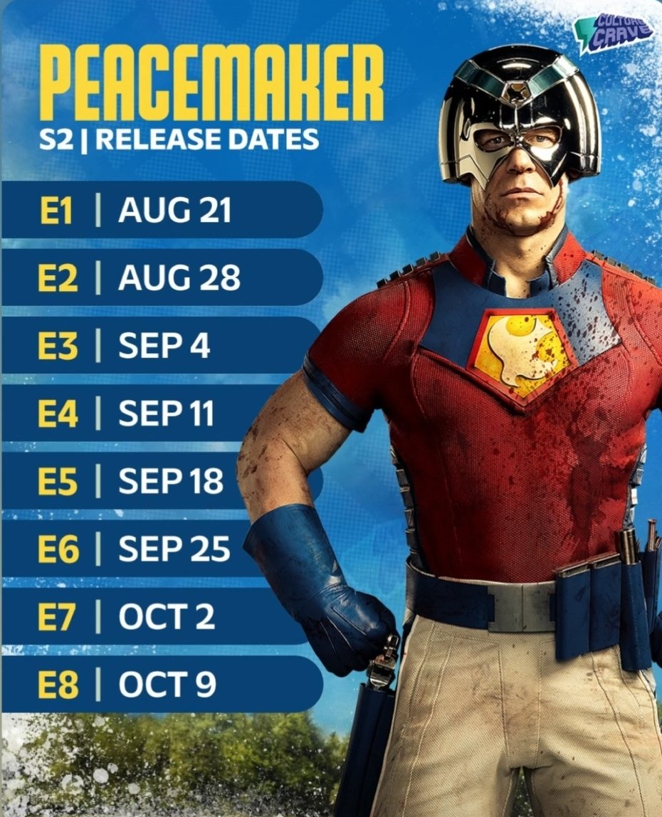 #PeacemakerSeason2, the next chapter of James Gunn's DC Universe after Superman, starts tomorrow but we have to wait until the final episode on Oct 9th to play MangHunt!