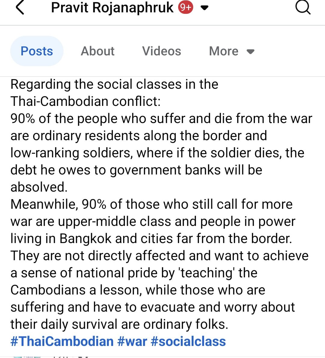 PravitR's tweet photo. Regarding the social classes in the Thai-Cambodian war. #Thailand #ThailandCambodia #Cambodia #socialclass #ไทยกัมพูชา #ป https://t.co/Yf7Z3dr1Iy