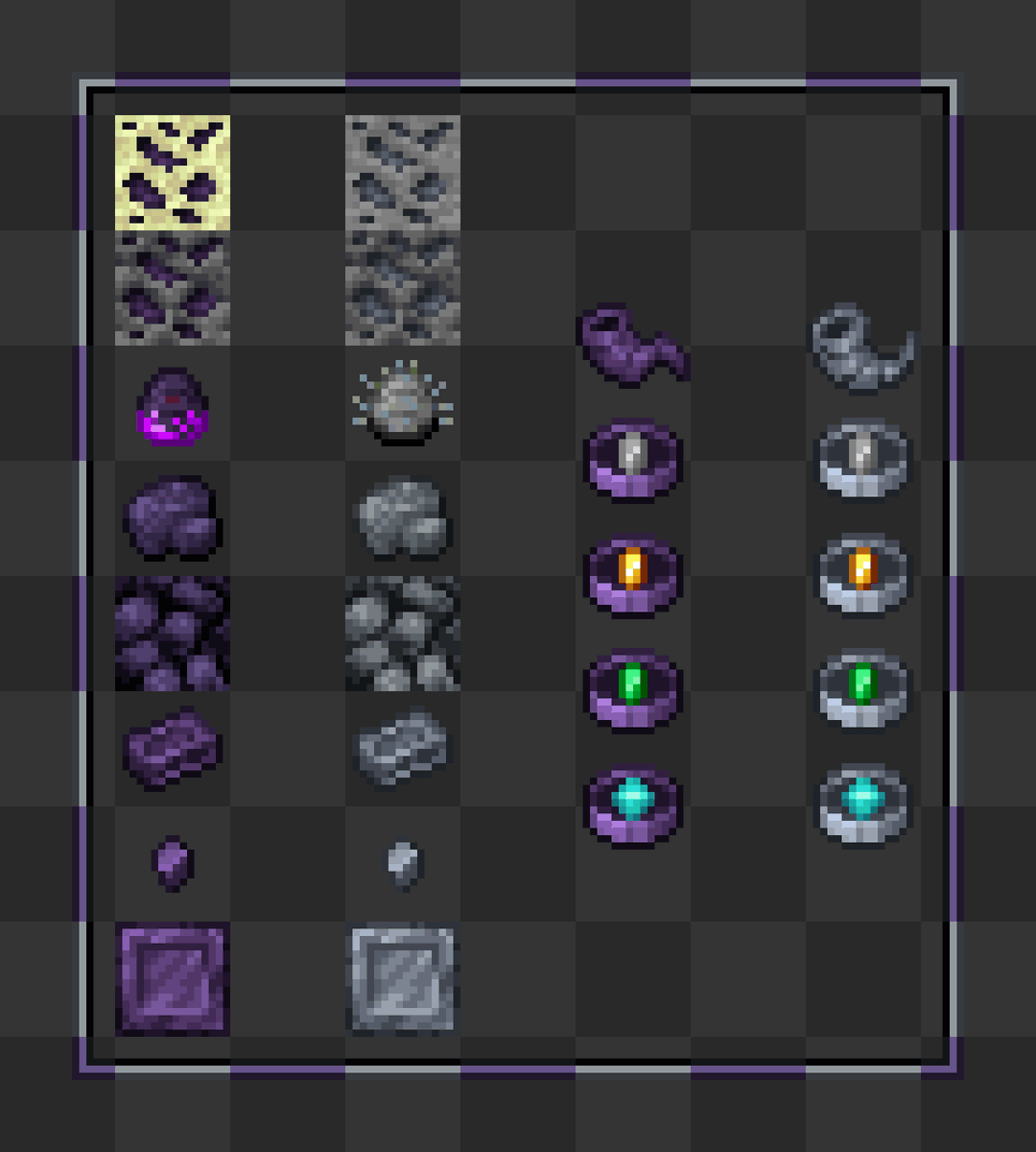 yRodrigus_'s tweet photo. Lowkey always wanted more ores in Minecraft. Nothin' op, just useful for ore trackers, plus, Endermites and Silverfish could vibe like “ore termites”
#endupdate #Minecraft #pixelart #pixelartist #Minecraftart #ArtistOnTwitter #pixelartwork #minecraftmods https://t.co/8juhdPUCWm