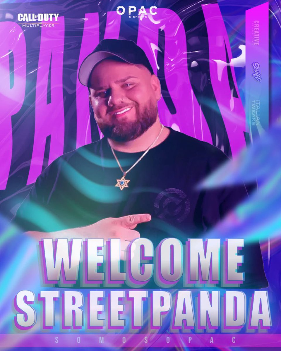 OPAC ESPORTS (@opacesports) on Twitter photo Familia les presentamos OFICIALMENTE A STREETPANDA Nuevo fichaje ÁREA COMPETITIVA | CALL OF DUTY - MULTIPLAYER
GRACIAS POR UNIRTE A LA FAMILIA.
REGIÓN NORTH AMERICA
OPAC E-SPORTS
biolink.info/somosopac Familia les presentamos OFICIALMENTE A STREETPANDA Nuevo fichaje ÁREA COMPETITIVA | CALL OF DUTY - MULTIPLAYER
GRACIAS POR UNIRTE A LA FAMILIA.
REGIÓN NORTH AMERICA
OPAC E-SPORTS
biolink.info/somosopac