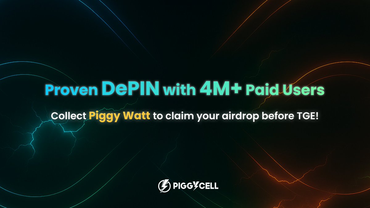 Piggycell (@piggycell) on Twitter photo 🔥$10,000 Worth of Piggy Watt Campaign is LIVE at <a href="/Galxe/">Galxe</a> 🔥
📊 Backed by 4M+ Paid Users
🔋 Proven DePIN Infra (capturing 95% market share)
⚡ Claim before TGE & grab your rewards!
🚨START NOW: app.galxe.com/quest/Piggycel… 🔥$10,000 Worth of Piggy Watt Campaign is LIVE at <a href="/Galxe/">Galxe</a> 🔥
📊 Backed by 4M+ Paid Users
🔋 Proven DePIN Infra (capturing 95% market share)
⚡ Claim before TGE & grab your rewards!
🚨START NOW: app.galxe.com/quest/Piggycel…