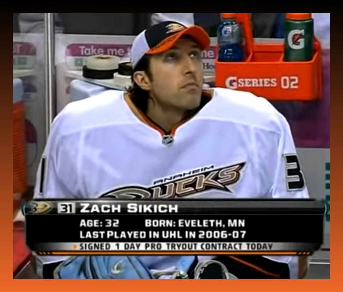 HeroesofCrease's tweet image. Zach Sikich is our next featured goalie who #MadeItToTheShow!

An undrafted former pro-goalie, Sikich was signed as an #EBUG by the #AnaheimDucks on March 12, 2013 vs Minnesota. 

Sikich backed up Jonas Hiller for 14 minutes before Jeff Deslauriers took his place on the bench.