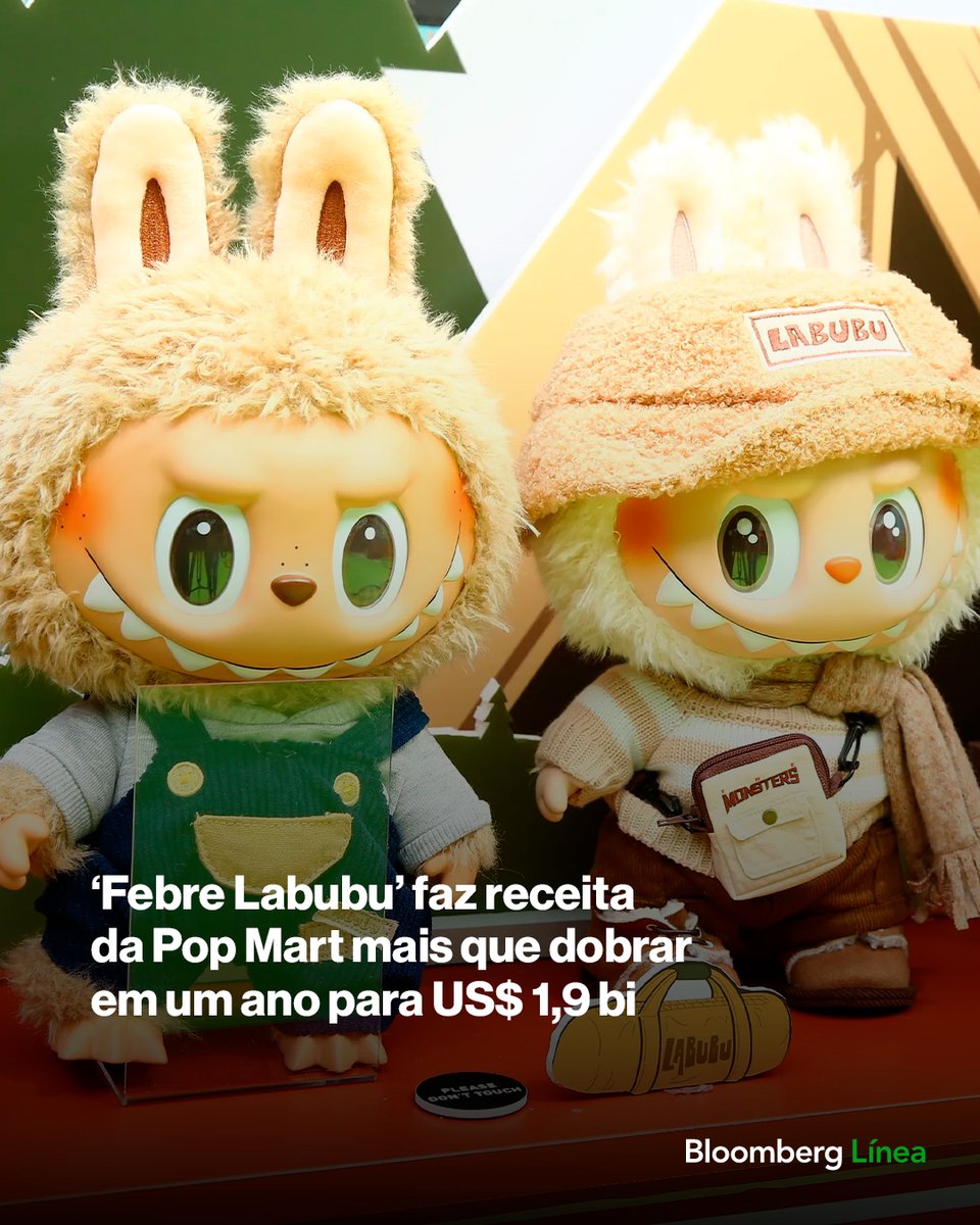 BloombergLineaB's tweet image. ‘Febre Labubu’ faz receita da Pop Mart mais que dobrar em um ano para US$ 1,9 bi. Saiba mais: bit.ly/4fFokm8

#negócios #empresa #lucro #China