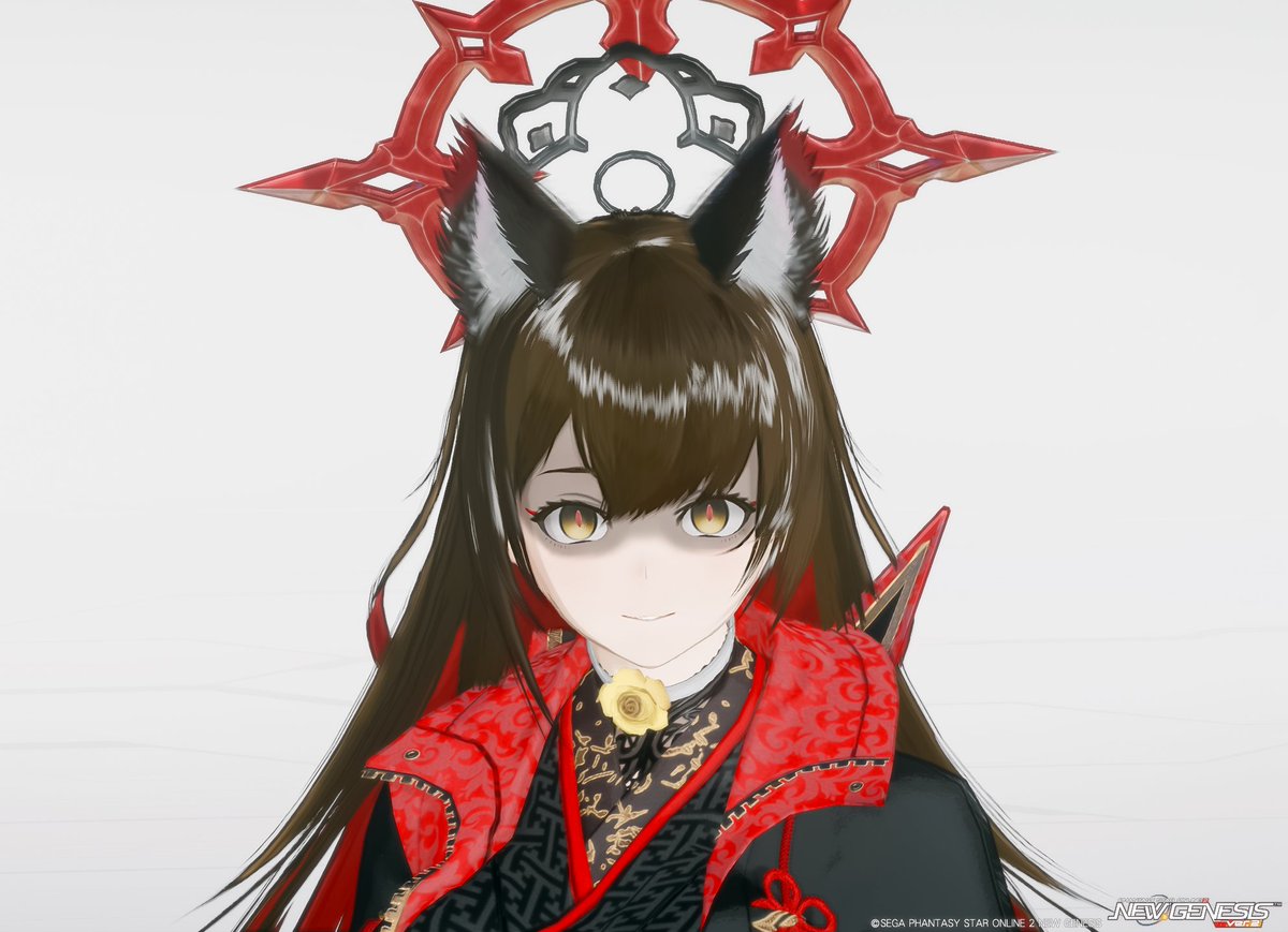 スランプ気味ですが良ければ私のキャラクリ見てくれると嬉しいです

ブルアカより　ワカモ/Wakamo

「先生、他の人と仲良くしないでください…」

「もし、私から離れるようなことがあれば…許しませんから」🔪
#PSO2NGS 
#PSO2NGS_SS 
#メンテの日なのでssを貼る