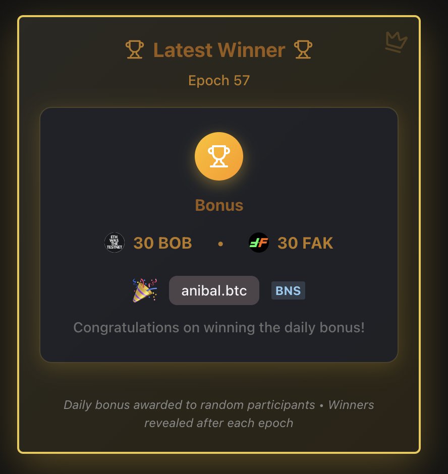 <a href="/anibalbosco/">anibal.btc 🧦</a> is the latest $BOB Daily 🔥 Winner!