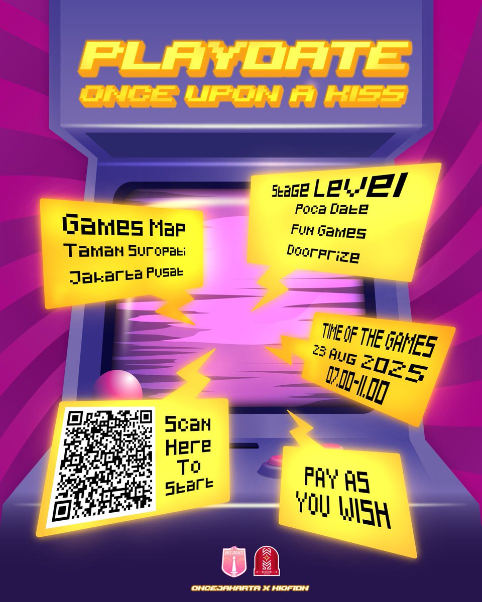 You Are Invited To Join The Game 👾🕹️

Permainan pertama bersama <a href="/ONCEJakarta/">ONCE JAKARTA</a> dan <a href="/KIOFIDN/">KISS OF LIFE INDONESIA</a> segera dimulai. Let’s start 🎰

🗺️: Taman Suropati, Jakarta Pusat
📆: 23 Agustus 2025
⏳: 07.00-11.00
💰: Pay with your SPIRIT 

[🪙] Insert Your Coin Here to Start: bit.ly/KISSYONCE-1-PL…