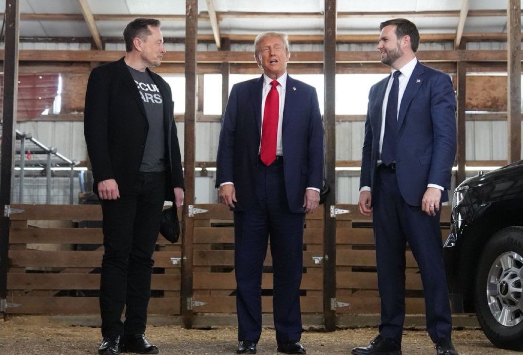 🚨BREAKING: Reports says that <a href="/elonmusk/">Elon Musk</a> is considering backing JD Vance in 2028 instead of starting a third party